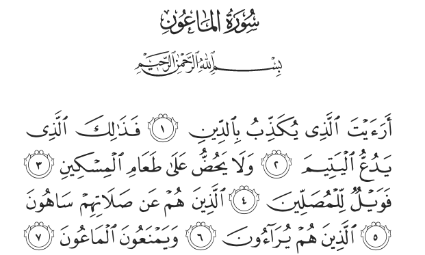  Tafsir of Surah Al Ma'un 